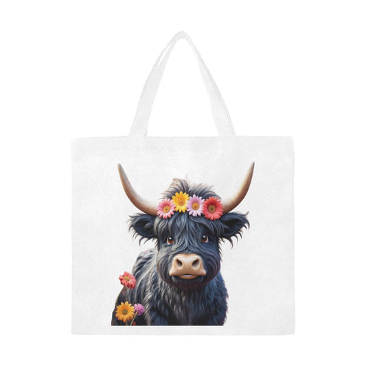 Highland Cow Canvas Tote Bag/Large - The Cool Collective AU