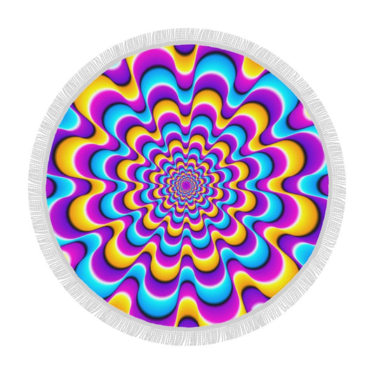 Psychedelic Circular Beach Shawl 59"x 59" - The Cool Collective AU