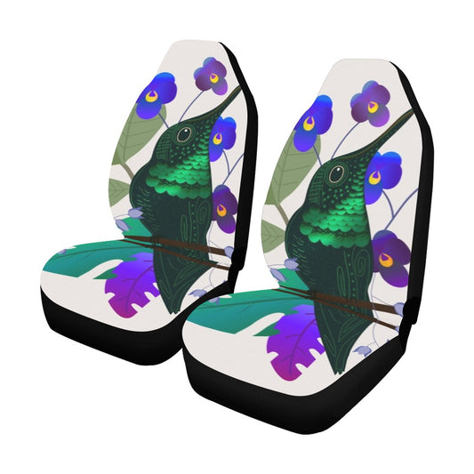 Birdy Car Seat Covers with Green Hummingbird Design - The Cool Collective AU