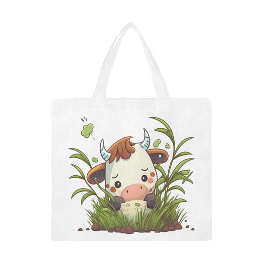 Cutie Cow Canvas Tote Bag/Large - The Cool Collective AU