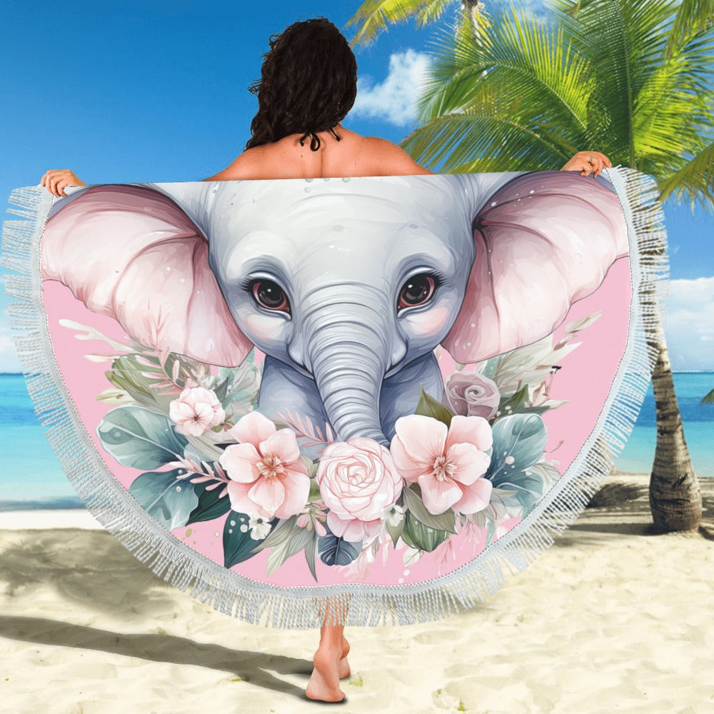 Ivory shops Ella Elephant Beach Towels Lot Blue Pink Luxury Resort Towels 36