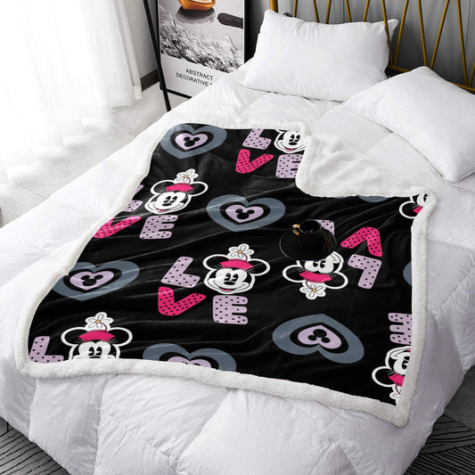 Minnie Mouse Double Layer Short Plush Blanket 50"X60" - The Cool Collective AU