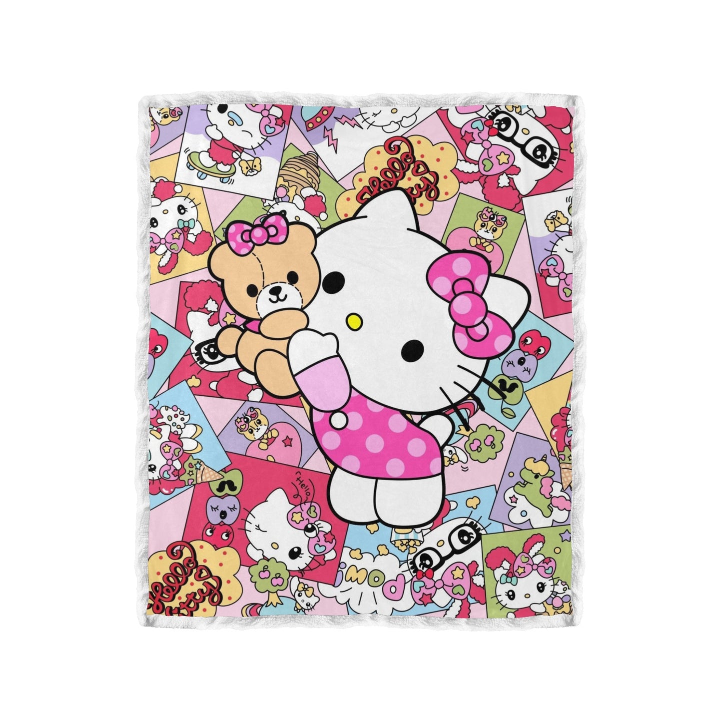 Hello Kitty Double Layer Short Plush Blanket 50"X60" - The Cool Collective AU