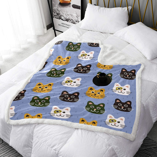 Cats Double Layer Short Plush Blanket 50"X60" - The Cool Collective AU