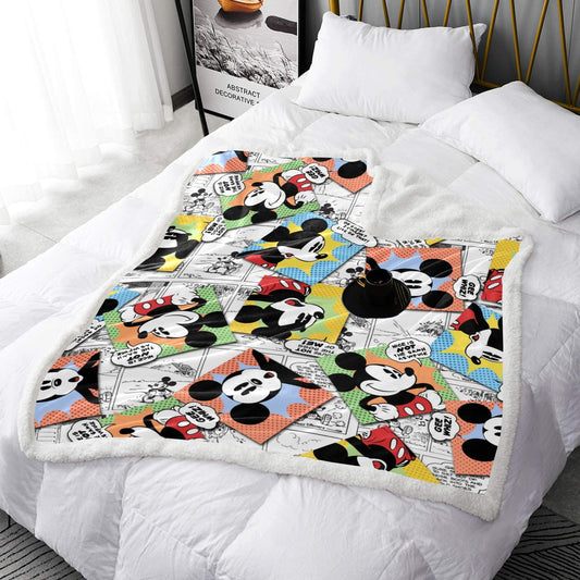 Mickey Mouse Double Layer Short Plush Blanket 50"X60" - The Cool Collective AU