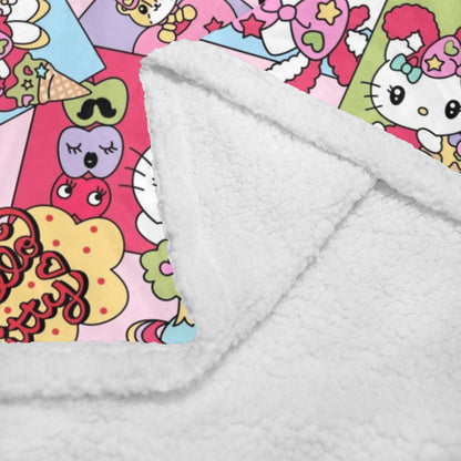 Hello Kitty Double Layer Short Plush Blanket 50"X60" - The Cool Collective AU