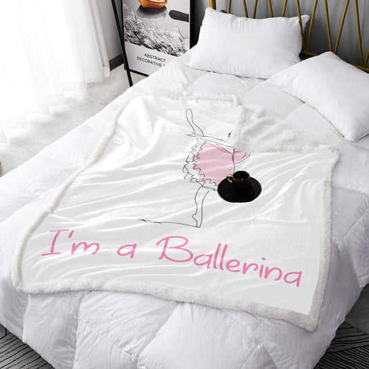 I'M A Ballerina Double Layer Short Plush Blanket 50"X60" - The Cool Collective AU