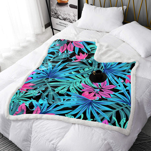 Tropical Double Layer Short Plush Blanket 50"X60" - The Cool Collective AU